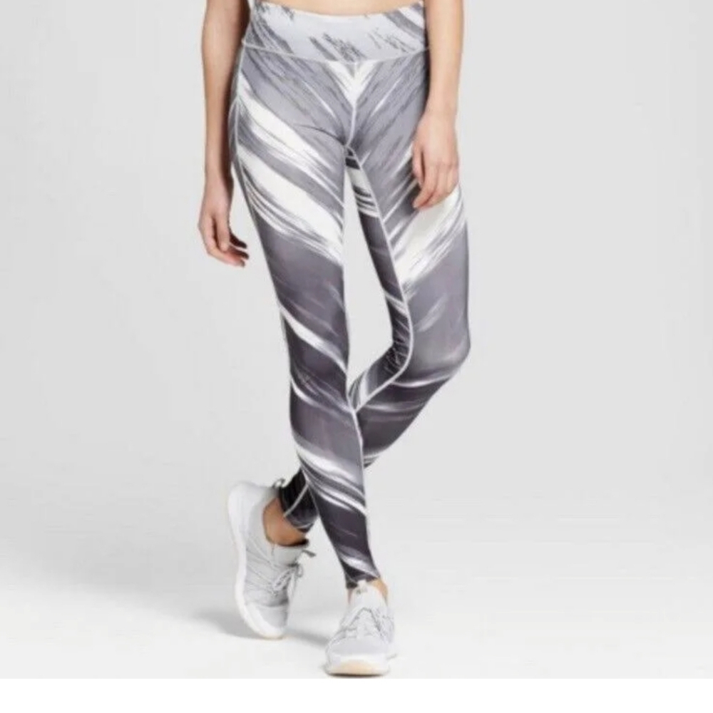 JoyLab Joy Lab Gray, White, & Black Athletic Leggings - Women XL NWT